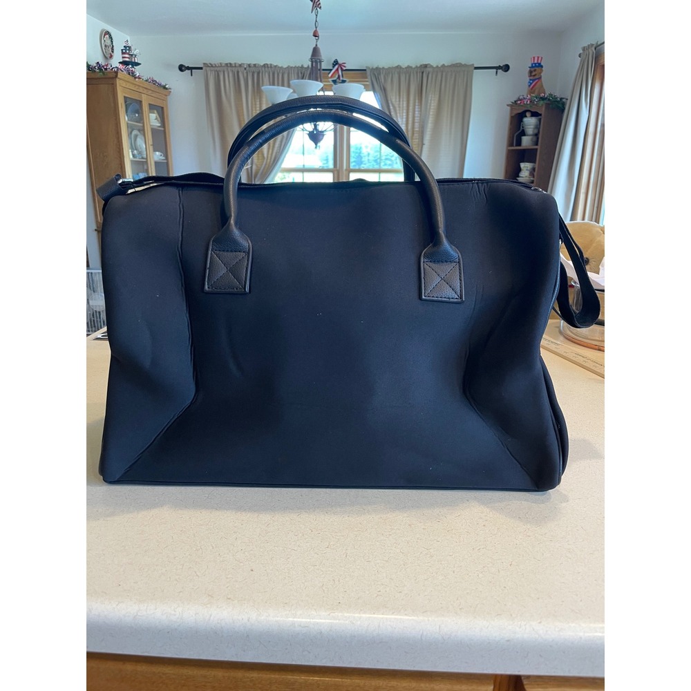 Jimmy Choo Parfums Tote Bag Black Neoprene Travel Weekend Gym Carry-On - Picture 2 of 16